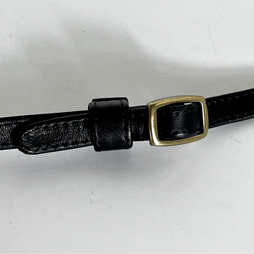 NATHALIE BLANC PARIS French Luxury Black Leather Crossbody Belt Bag New Parisian - Picture 8 of 16